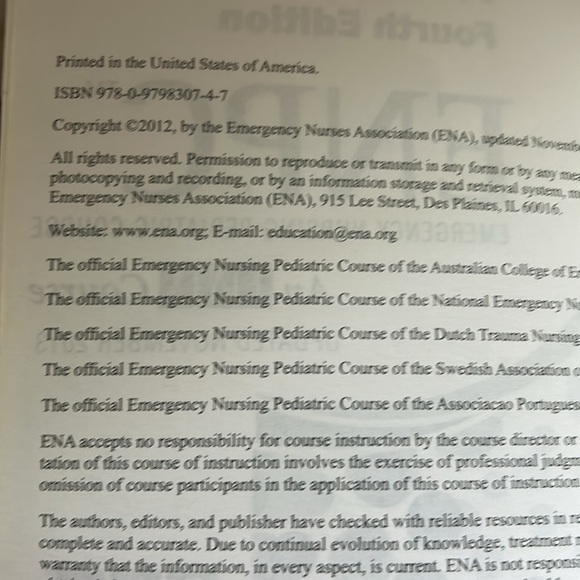 Emergency Nursing Pediatric Course Book - Picture 3 of 4